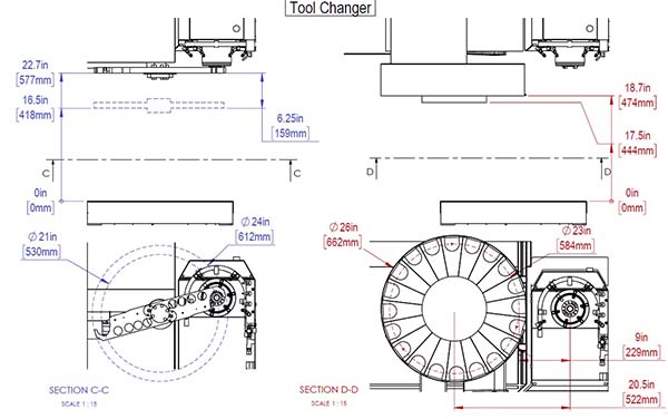 Механізм смены инструмента фрезерного обрабатывающего центра VF-1